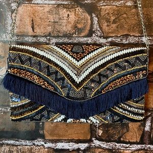 Express Beaded Purse Clutch